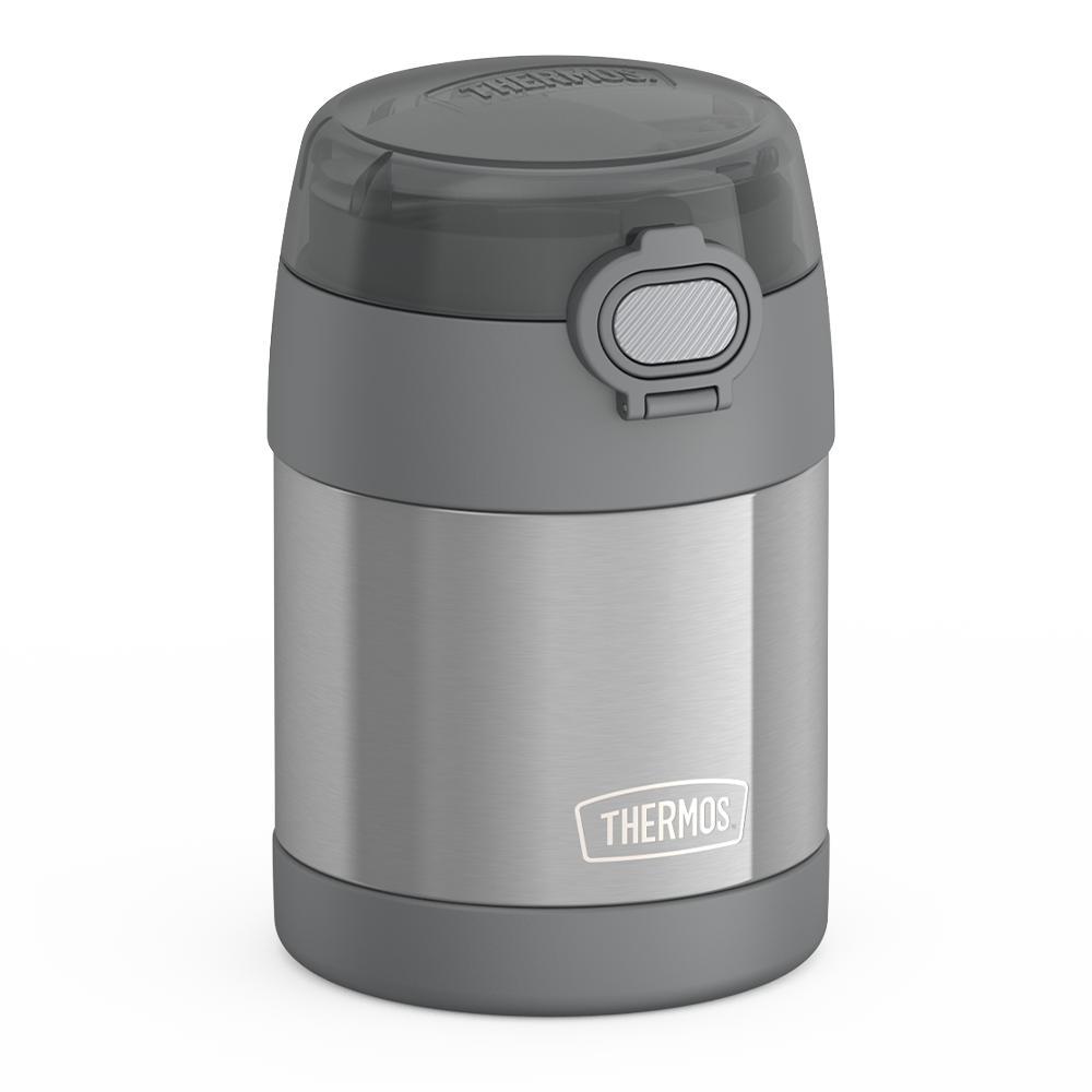 Thermos® 10oz FUNtainer® food jar in Navy — angled view showing full profile