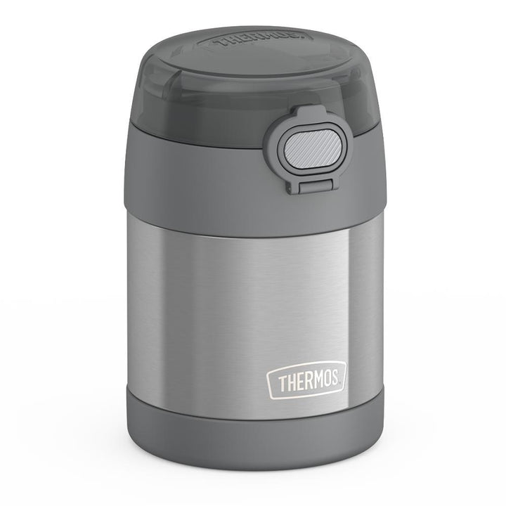 Thermos® 10oz FUNtainer® food jar in Navy — angled view showing full profile