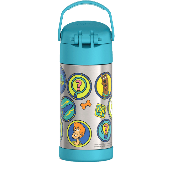 Thermos® 12oz FUNtainer® water bottle in Default Title — back view showing handle and base