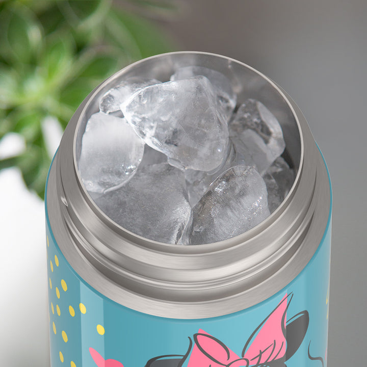Thermos® 12oz FUNtainer® water bottle in Default Title — shown filled with ice, demonstrating insulation