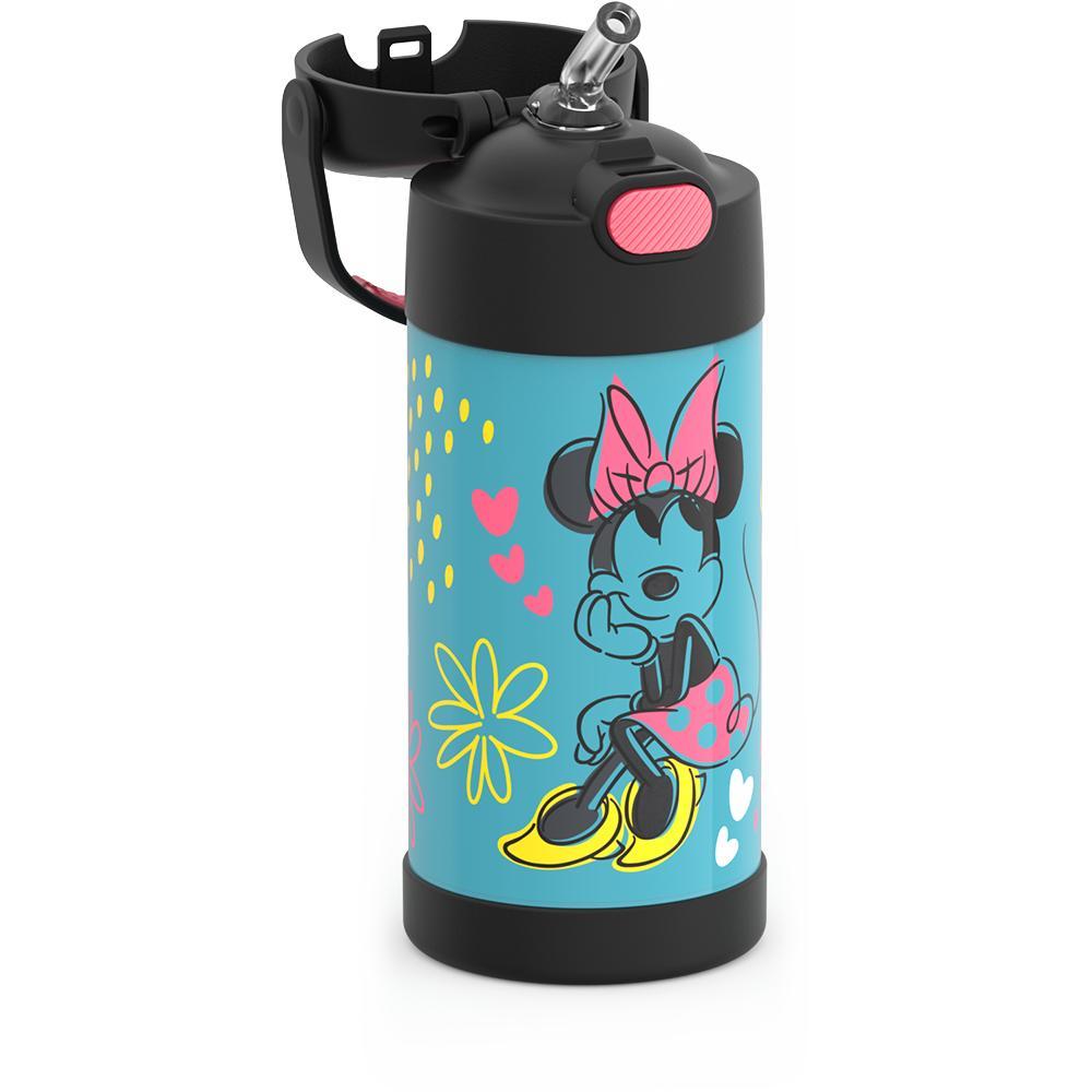 Thermos® 12oz FUNtainer® water bottle in Default Title — close-up of push-button straw lid