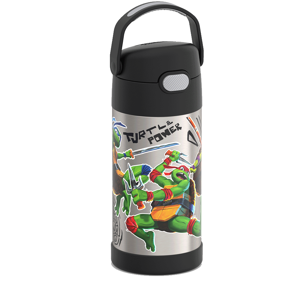 Thermos® 12oz FUNtainer® water bottle in Default Title — angled view showing full profile
