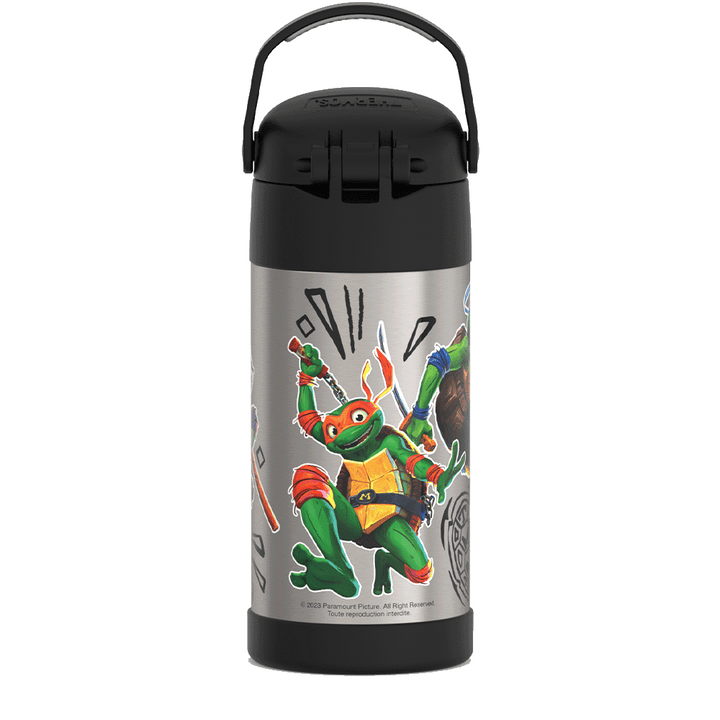 Thermos® 12oz FUNtainer® water bottle in Default Title — back view showing handle and base