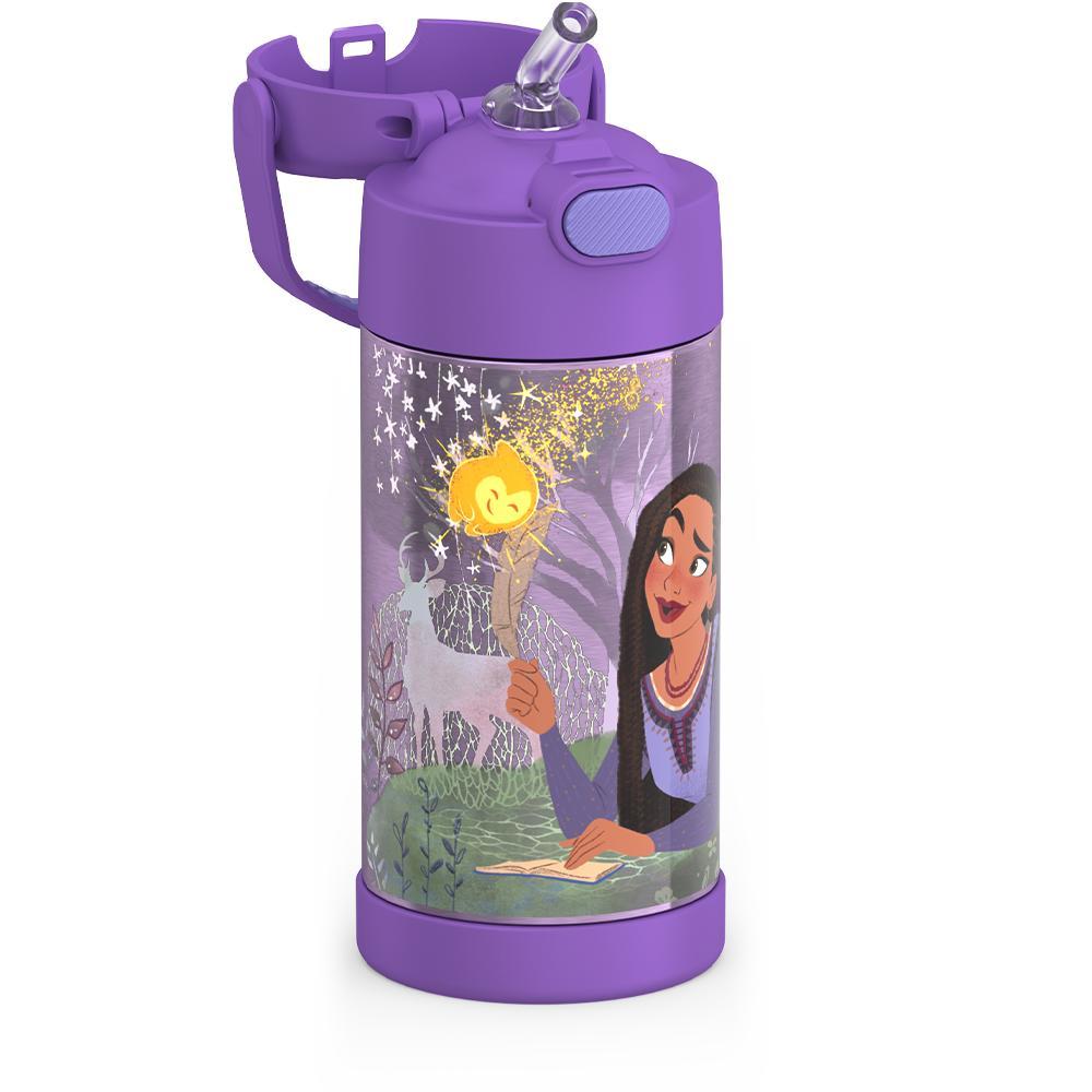 Thermos® 12oz FUNtainer® water bottle in Default Title — close-up of push-button straw lid