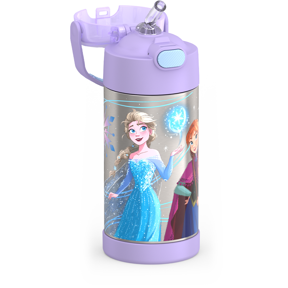 Thermos® 12oz FUNtainer® product in Default Title — close-up of push-button straw lid