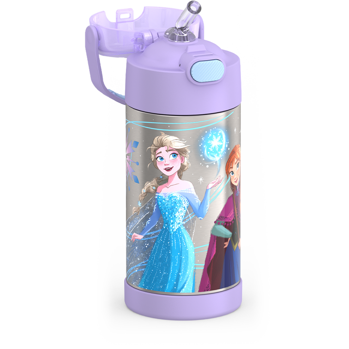 Thermos® 12oz FUNtainer® product in Default Title — close-up of push-button straw lid