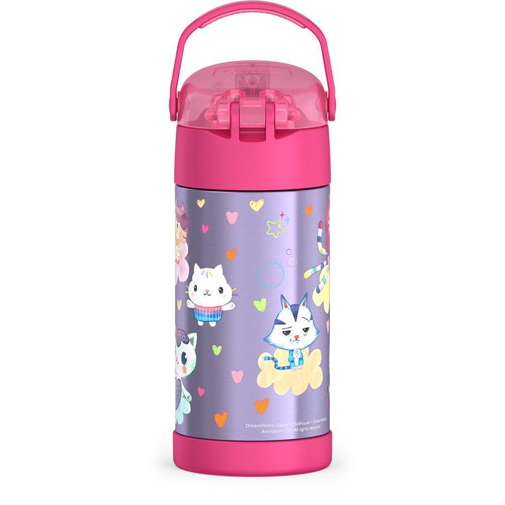 Thermos® 12oz FUNtainer® water bottle in Default Title — back view showing handle and base