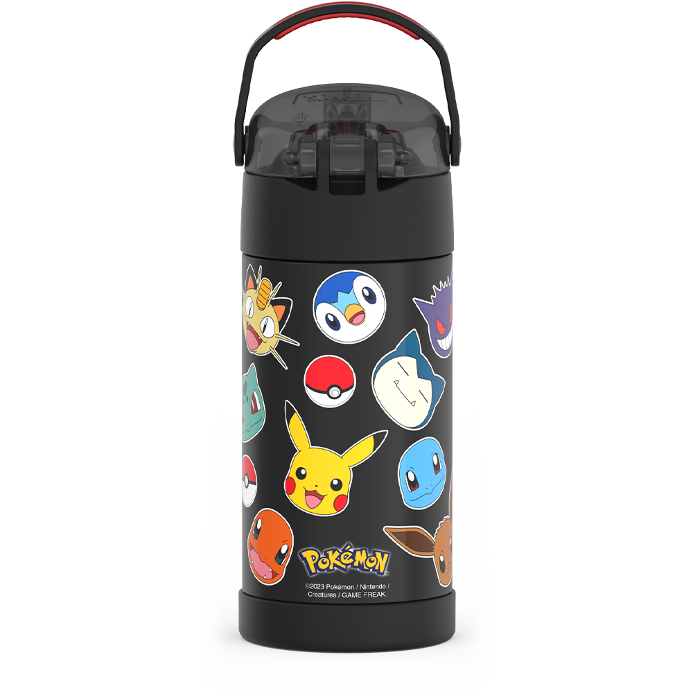 Thermos® 12oz FUNtainer® water bottle in Default Title — back view showing handle and base