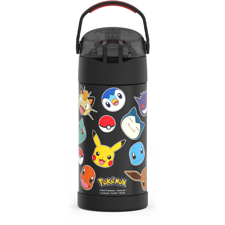 Thermos® 12oz FUNtainer® water bottle in Default Title — back view showing handle and base