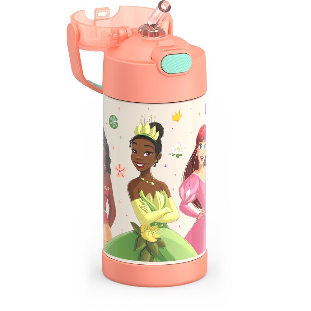 Thermos® 12oz FUNtainer® water bottle in Default Title — close-up of push-button straw lid