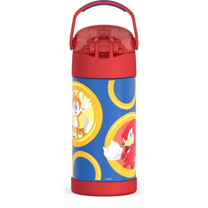 Thermos® 12oz FUNtainer® water bottle in Default Title — back view showing handle and base