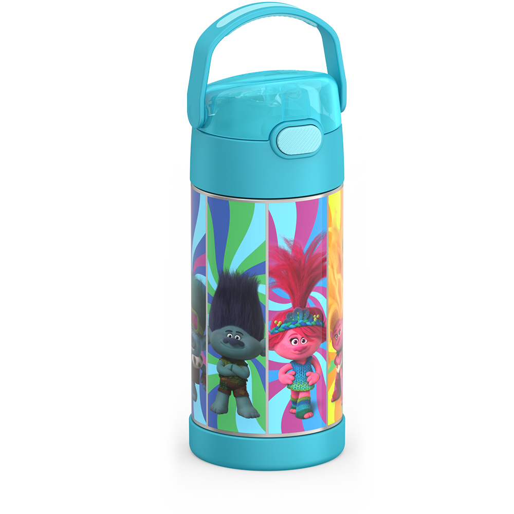 Thermos® 12oz FUNtainer® water bottle in Default Title — angled view showing full profile