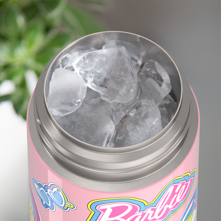Thermos® 12oz FUNtainer® water bottle in Default Title — shown filled with ice, demonstrating insulation