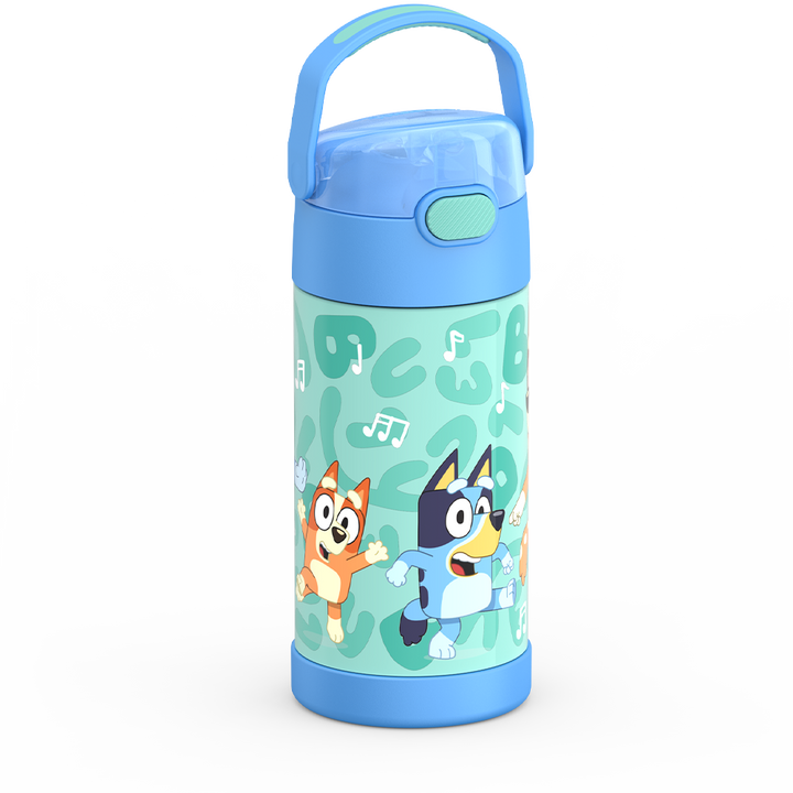 Thermos® 12oz FUNtainer® water bottle in Default Title — angled view showing full profile