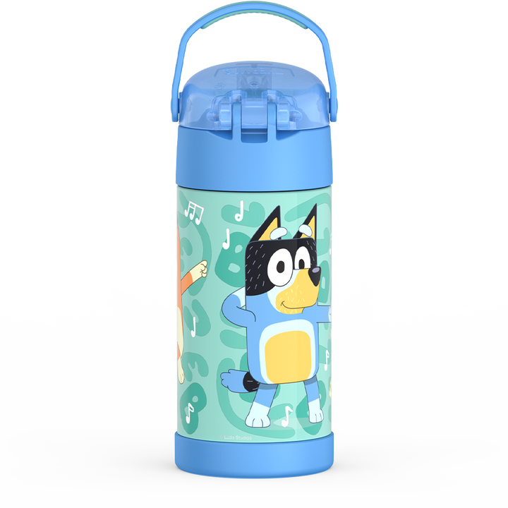 Thermos® 12oz FUNtainer® water bottle in Default Title — back view showing handle and base