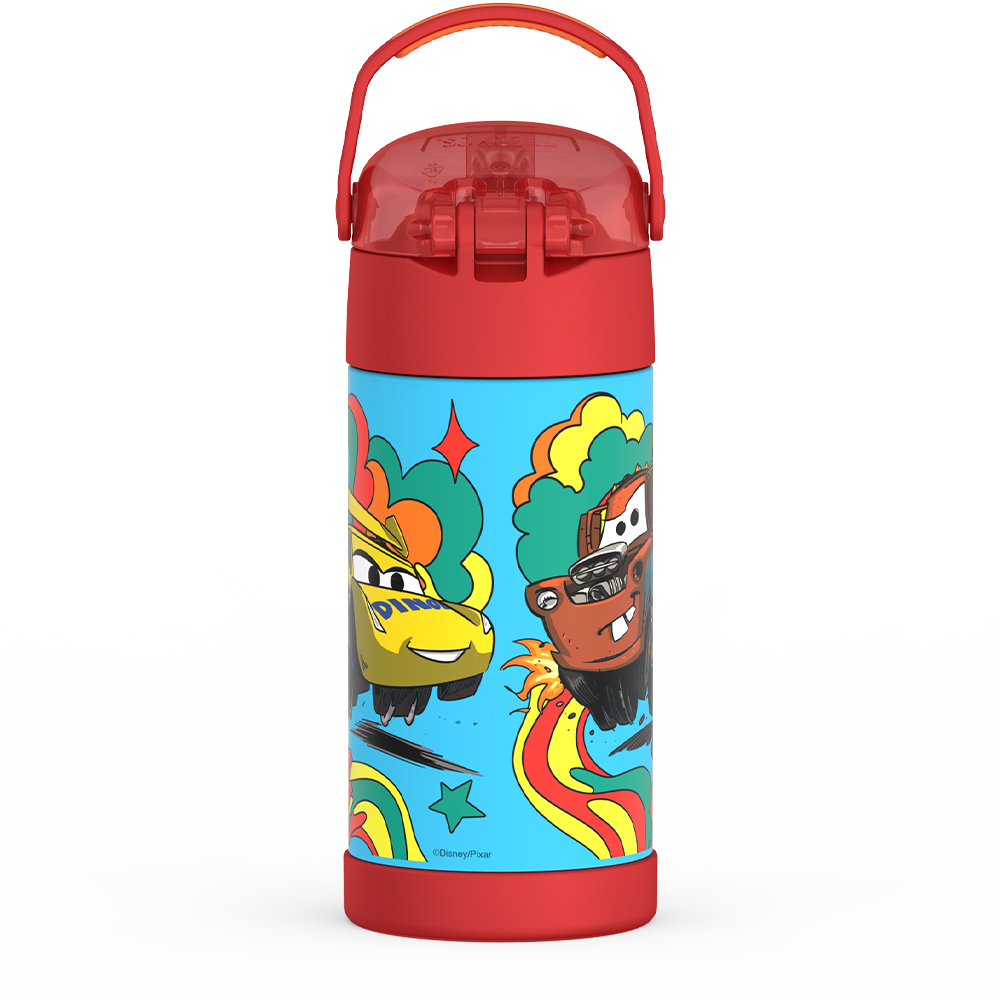 Thermos® 12oz FUNtainer® water bottle in Default Title — back view showing handle and base