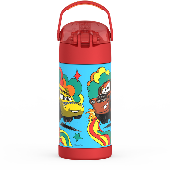 Thermos® 12oz FUNtainer® water bottle in Default Title — back view showing handle and base