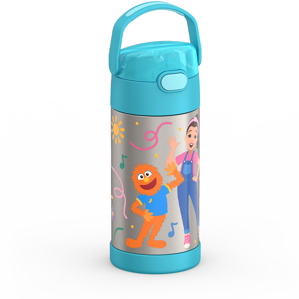 Thermos® 12oz FUNtainer® water bottle in Default Title — angled view showing full profile
