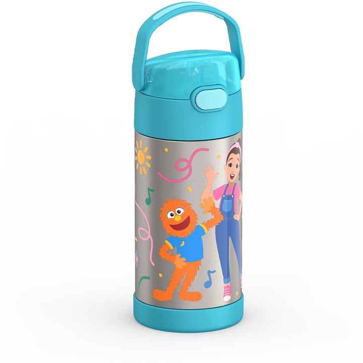 Thermos® 12oz FUNtainer® water bottle in Default Title — angled view showing full profile