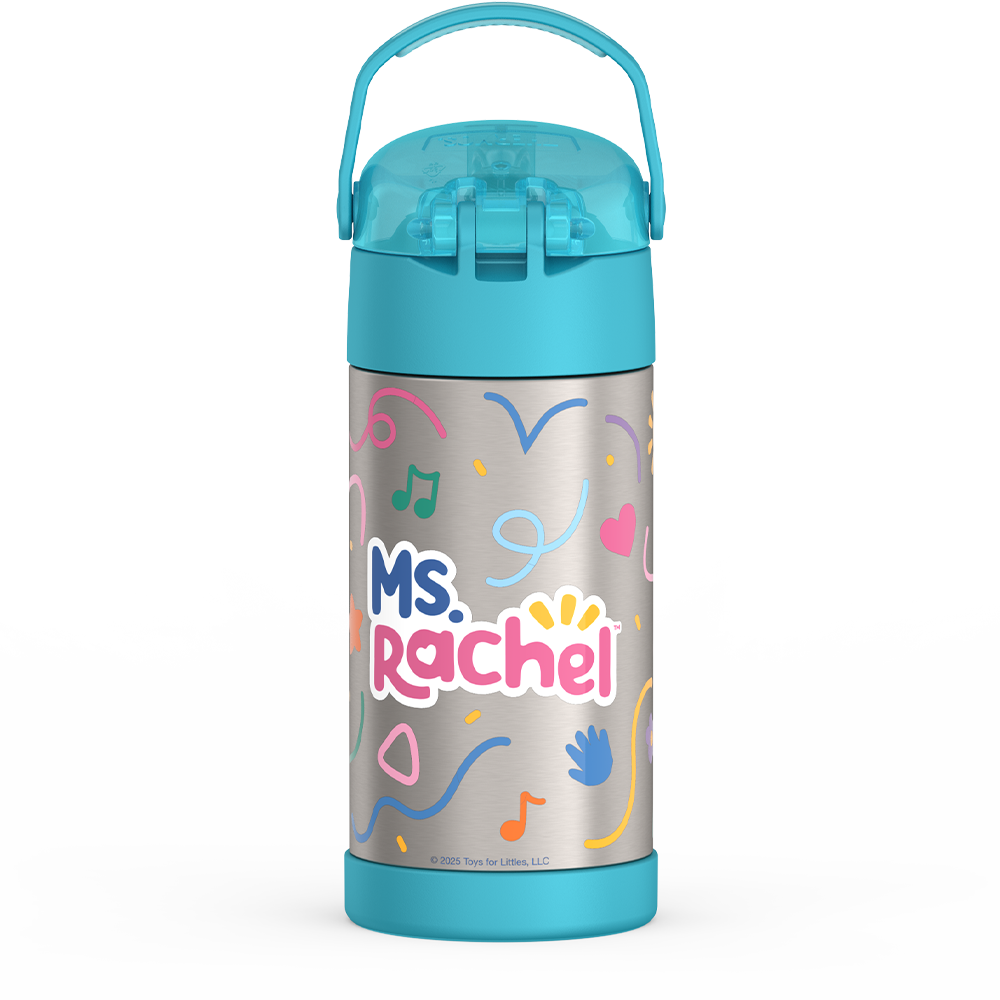 Thermos® 12oz FUNtainer® water bottle in Default Title — back view showing handle and base