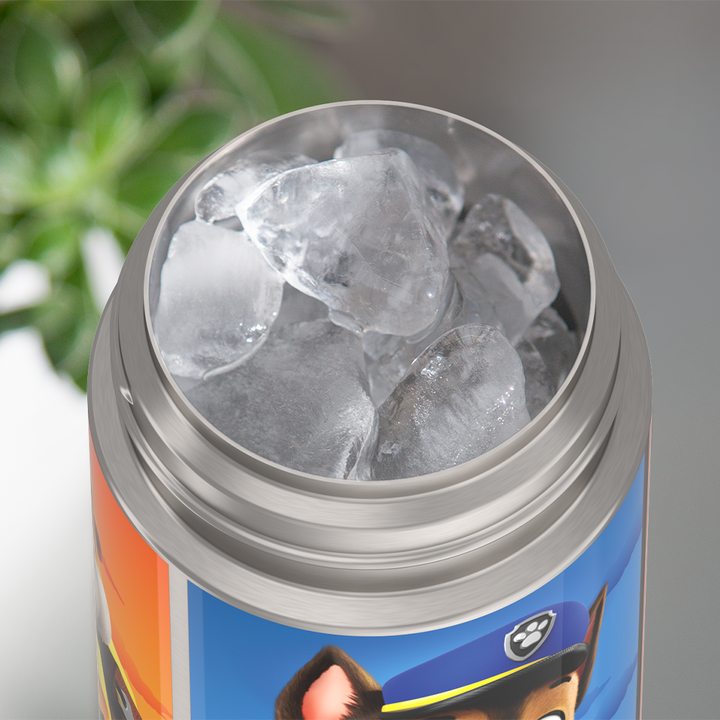 Thermos® 12oz FUNtainer® water bottle in Default Title — shown filled with ice, demonstrating insulation