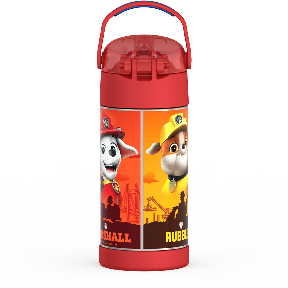 Thermos® 12oz FUNtainer® water bottle in Default Title — back view showing handle and base
