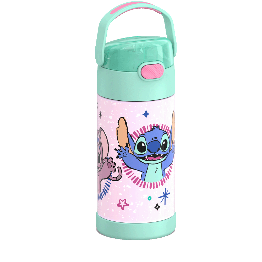 Thermos® 12oz FUNtainer® water bottle in Default Title — angled view showing full profile