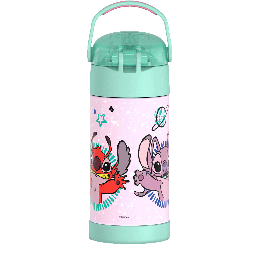 Thermos® 12oz FUNtainer® water bottle in Default Title — back view showing handle and base
