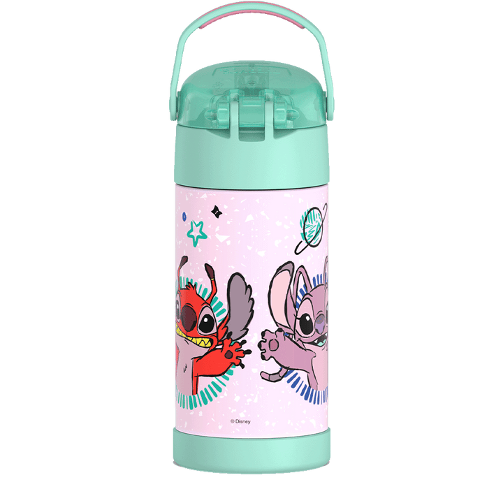 Thermos® 12oz FUNtainer® water bottle in Default Title — back view showing handle and base