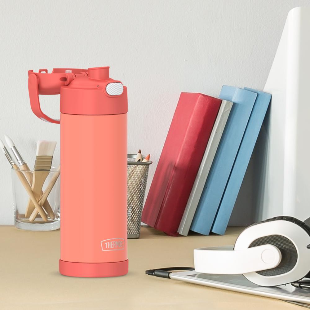 Thermos® 16oz FUNtainer® water bottle in Lemon Yellow — lifestyle photo in use