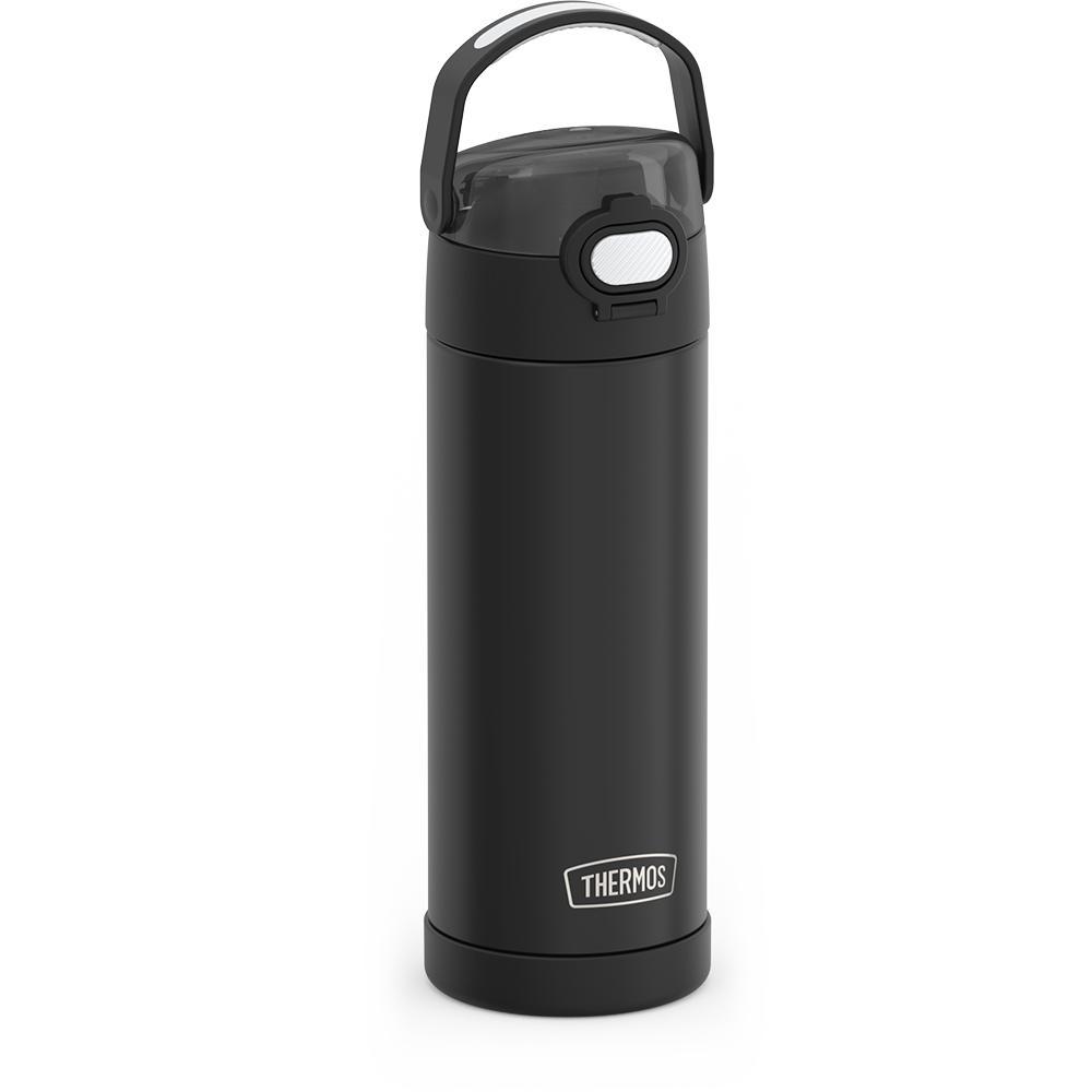 Thermos® 16oz FUNtainer® water bottle in Lightning Bolt Girl — angled view showing full profile