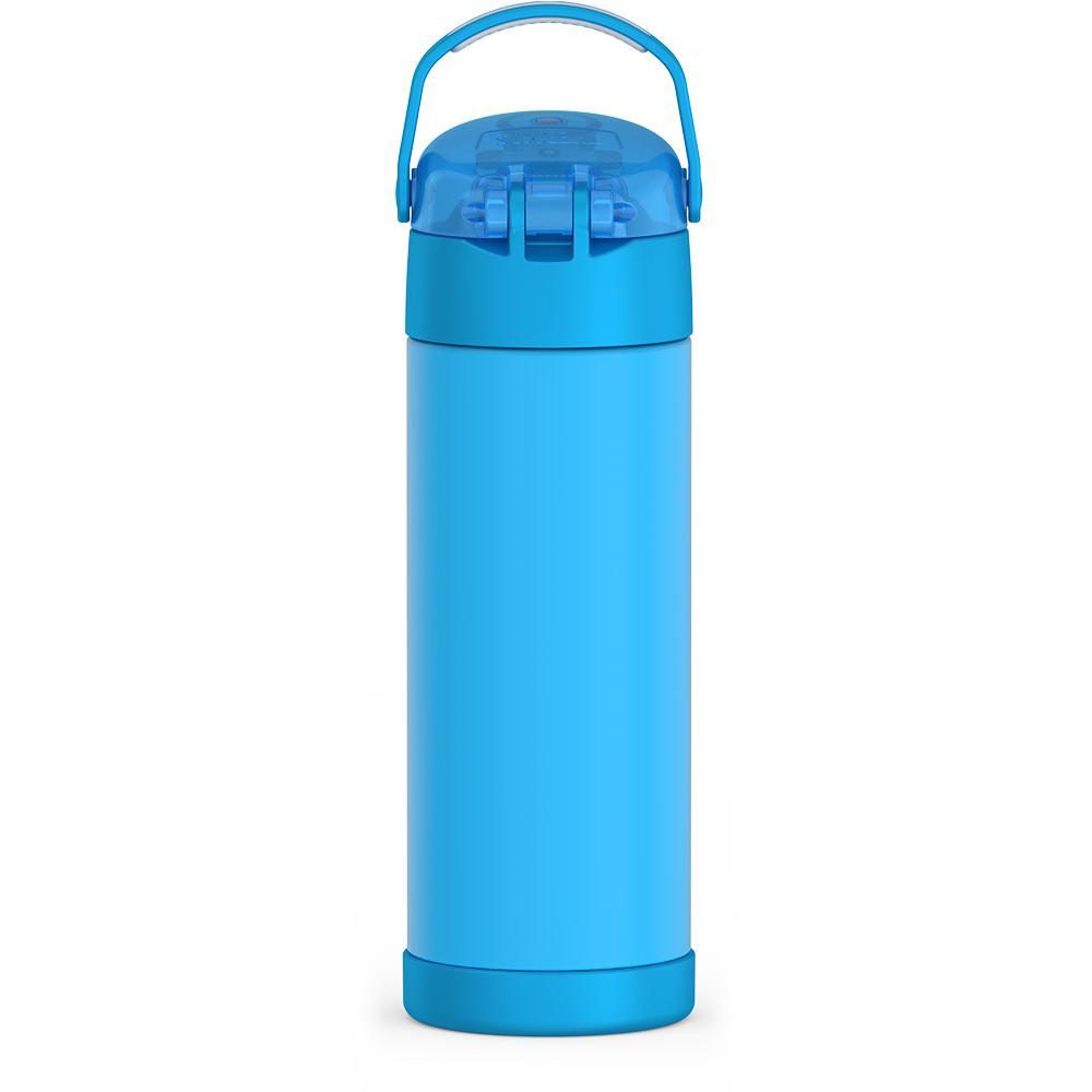 Thermos® 16oz FUNtainer® water bottle in Lightning Bolt Girl — back view showing handle and base