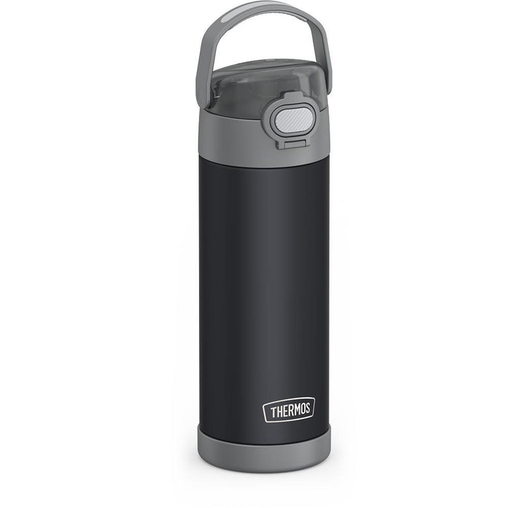 Thermos® 16oz FUNtainer® water bottle in Lightning Bolt Girl — angled view showing full profile