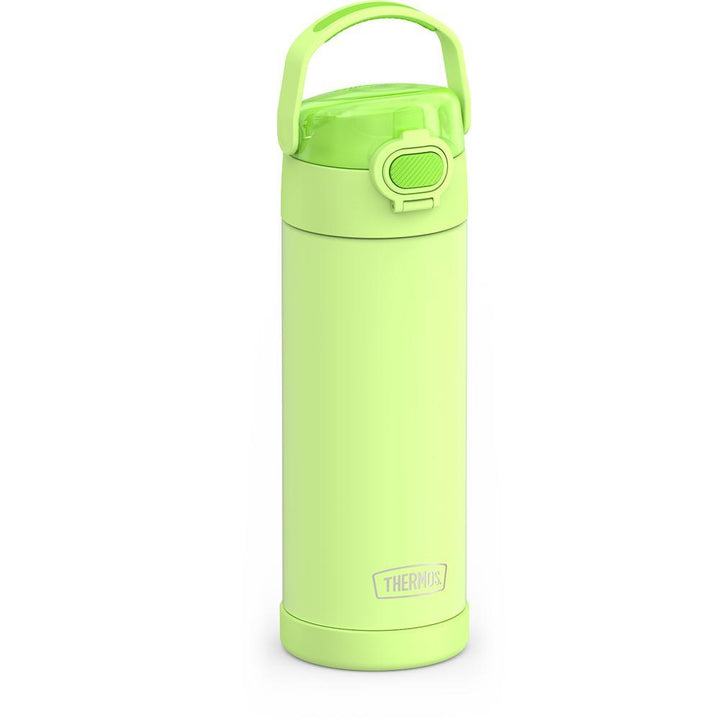 Thermos® 16oz FUNtainer® water bottle in Lightning Bolt Girl — angled view showing full profile