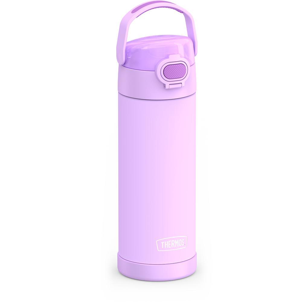 Thermos® 16oz FUNtainer® water bottle in Lightning Bolt Girl — angled view showing full profile
