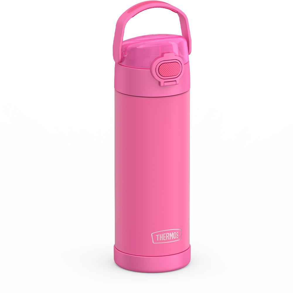 Thermos® 16oz FUNtainer® water bottle in Lightning Bolt Girl — angled view showing full profile