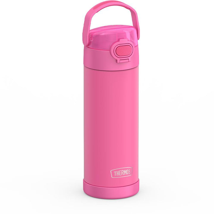 Thermos® 16oz FUNtainer® water bottle in Lightning Bolt Girl — angled view showing full profile