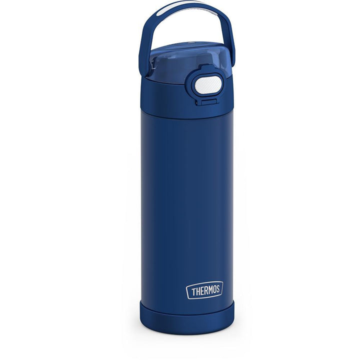 Thermos® 16oz FUNtainer® water bottle in Lightning Bolt Girl — angled view showing full profile