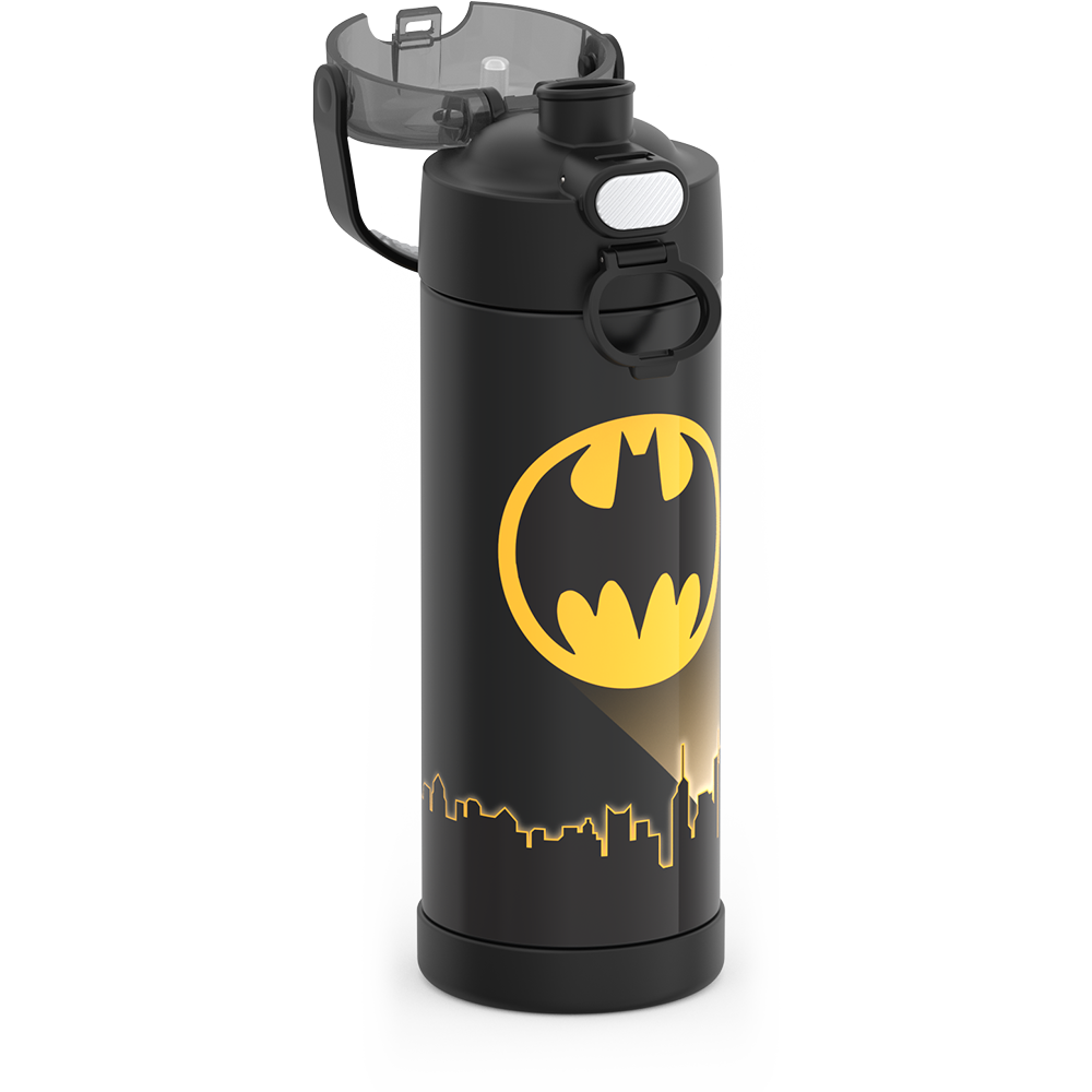 Thermos® 16oz FUNtainer® water bottle in Default Title — close-up of push-button spout lid