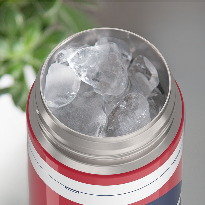 Thermos® 16oz FUNtainer® water bottle in Default Title — shown filled with ice, demonstrating insulation