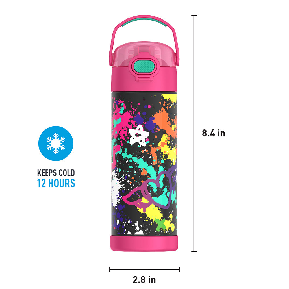 Thermos® 16oz FUNtainer® water bottle in Lightning Bolt Girl