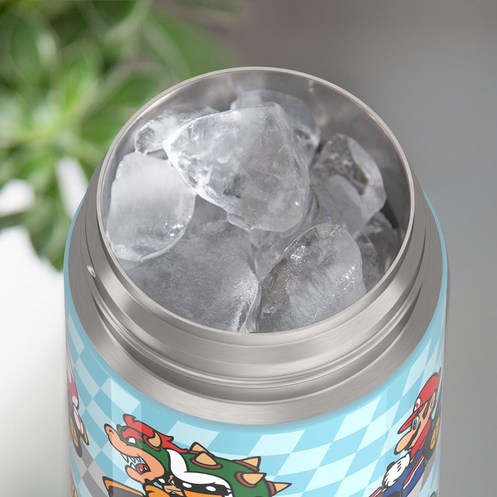 Thermos® 16oz FUNtainer® water bottle in Default Title — shown filled with ice, demonstrating insulation