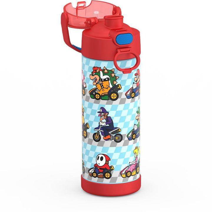 Thermos® 16oz FUNtainer® water bottle in Default Title — close-up of push-button spout lid