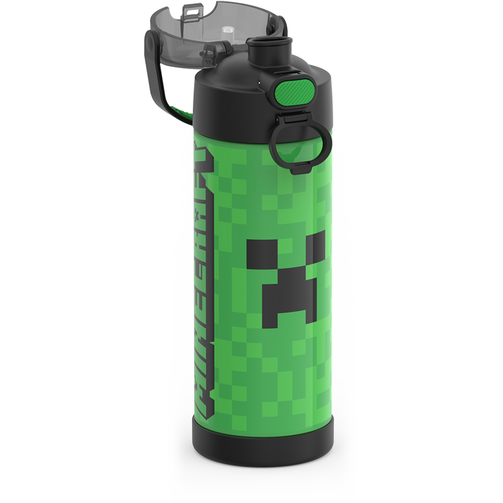 Thermos® 16oz FUNtainer® water bottle in Default Title — close-up of push-button spout lid
