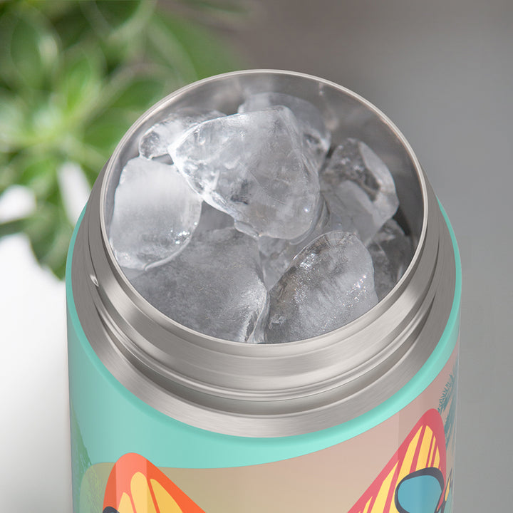 Thermos® 16oz FUNtainer® water bottle in Default Title — shown filled with ice, demonstrating insulation