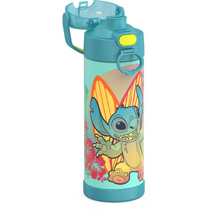 Thermos® 16oz FUNtainer® water bottle in Default Title — close-up of push-button spout lid
