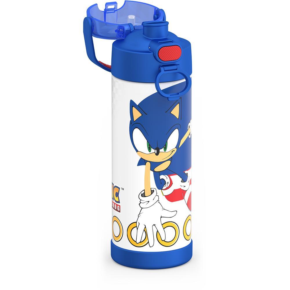 Thermos® 16oz FUNtainer® water bottle in Default Title — close-up of push-button spout lid
