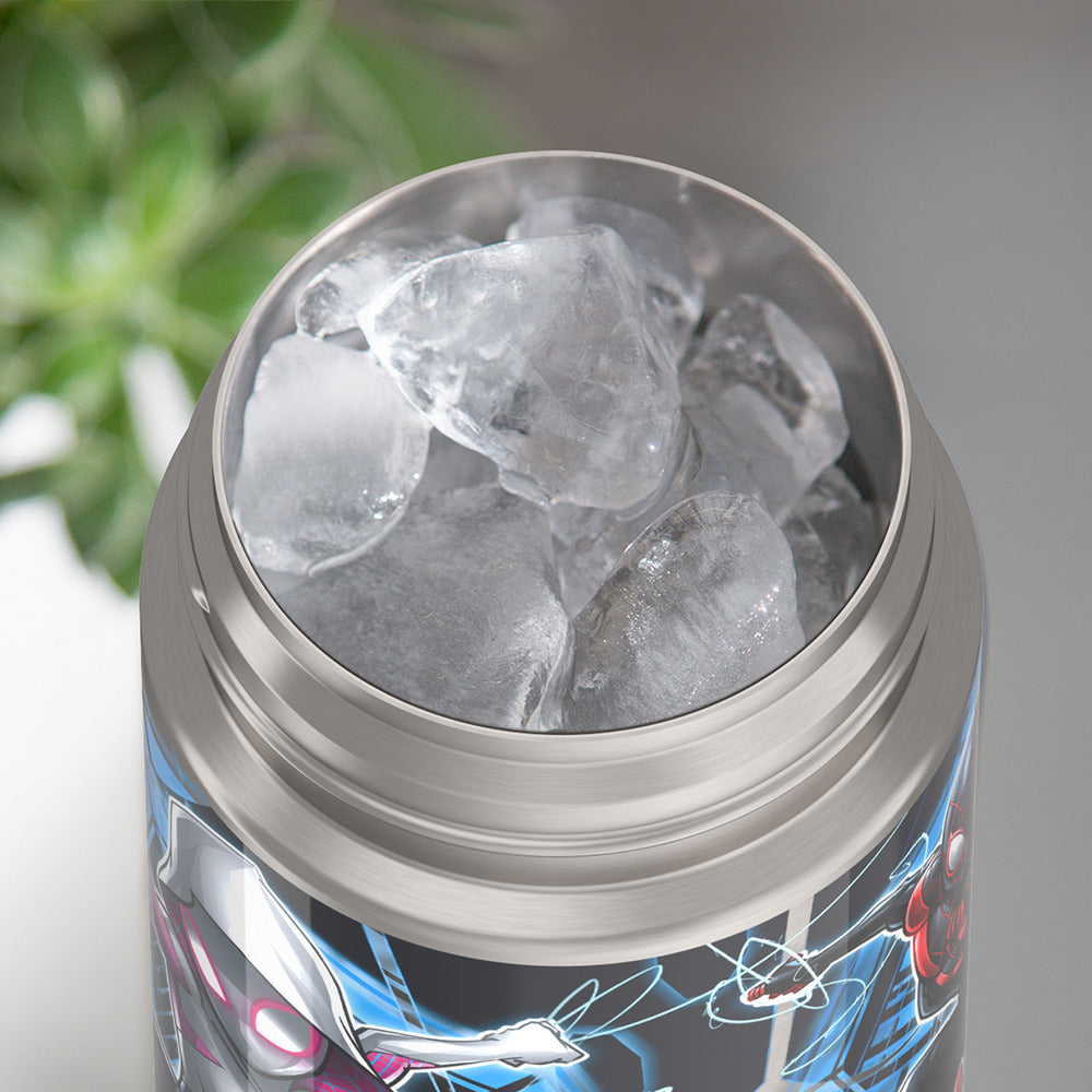 Thermos® 16oz FUNtainer® water bottle in Default Title — shown filled with ice, demonstrating insulation