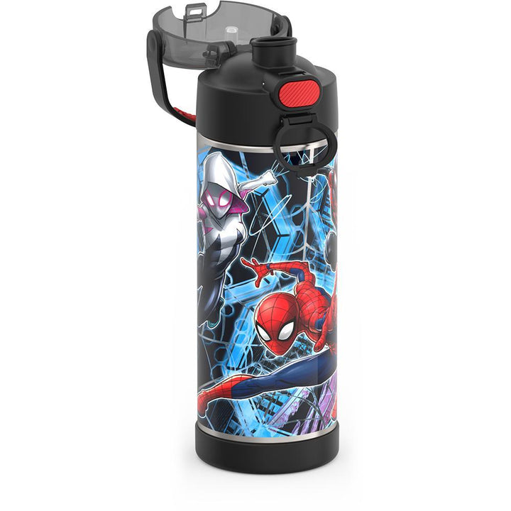 Thermos® 16oz FUNtainer® water bottle in Default Title — close-up of push-button spout lid