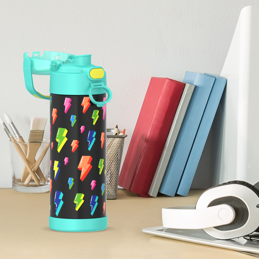 Thermos® 16oz FUNtainer® water bottle in Rosewood — lifestyle photo in use